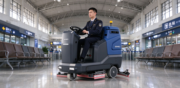 大犀SE-D80S驾驶式洗地机交通枢纽用图
