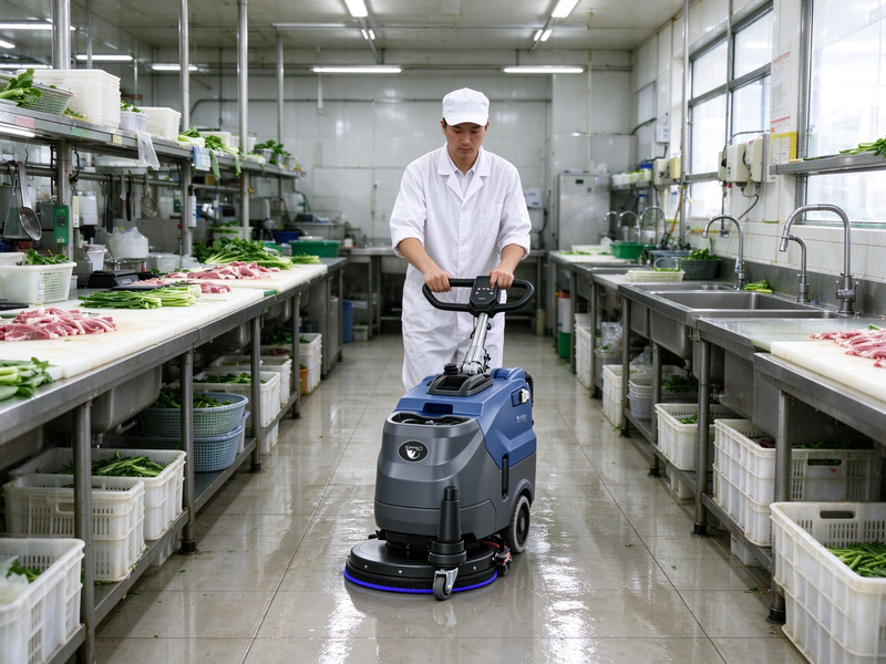 大犀SE-XH01手推式洗地机食品加工厂适用图