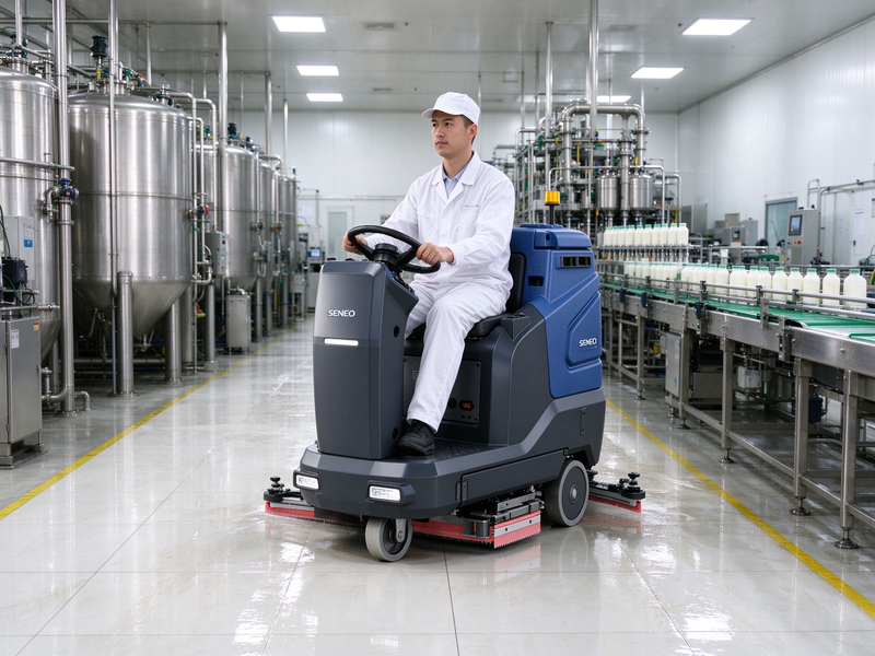 大犀SE-D80S驾驶式洗地机食品加工厂适用图